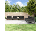 6-piece garden furniture set, Grey, Solid Pine Wood BPTF99689