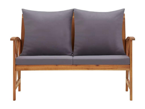 Garden bench, brown wood furniture, 119x67x83 cm, 02 0011589 SFRA37990