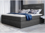 Elariva dark grey fabric continental bed - Sleeping area 140x200 cm WKCV75195