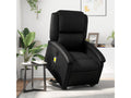 Black faux leather electric reclining massage chair MFSH69455