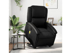 Black faux leather electric reclining massage chair MFSH69455