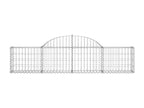 Arched gabion baskets, 14 pieces, 200x30x40/60 cm, galvanized iron GVKP70131