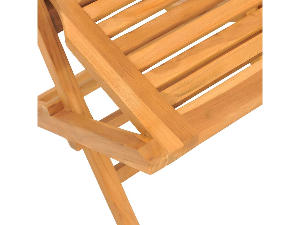 4-piece folding garden chairs, 47x63x90 cm, solid teak wood, ODYJ75904