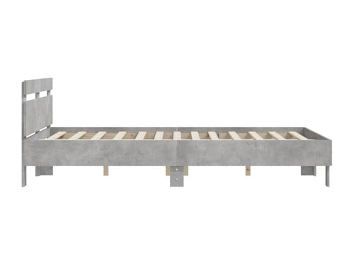 Bed frame with headboard, concrete grey, 150x200 cm HVJY44190