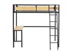 Loft bed with desk - 90x190 cm - Black KAOL96331