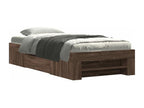 Bed frame without mattress, brown oak, 100x200 cm, BUKD23743