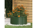 Powder-coated steel garden planter 80x80x36 Green FQYS04997
