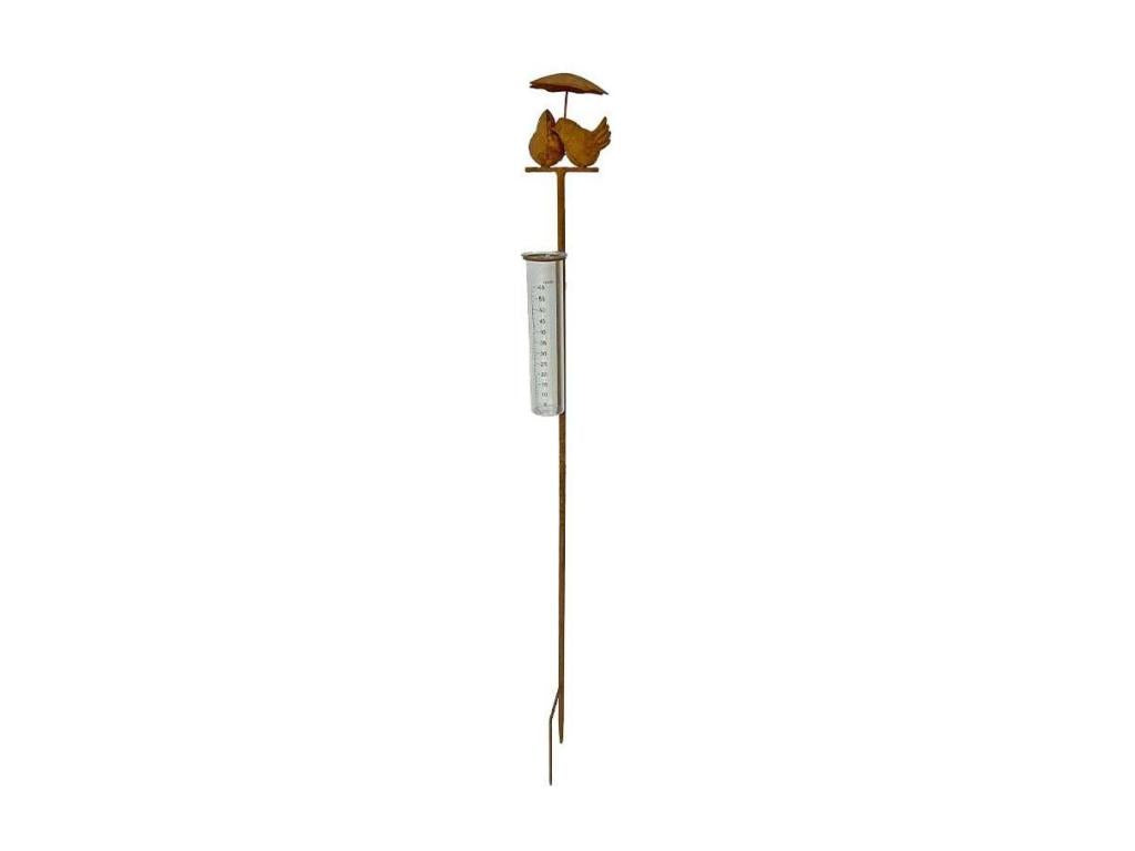 Bird couple rain gauge 13x11x110 cm ZWMG64236