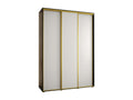 1 Sliding Door Wardrobe 235.2/180/60 3 Doors Black/White/Gold SQPR93290