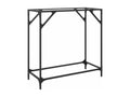 Console table with transparent glass top, 80x35x81cm, steel, RGXR93580