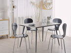 Dining table, grey concrete effect, 120 cm x 80 cm, FEWP38301