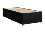 Black bed frame without mattress, 80x200 cm, fabric, UESP21818
