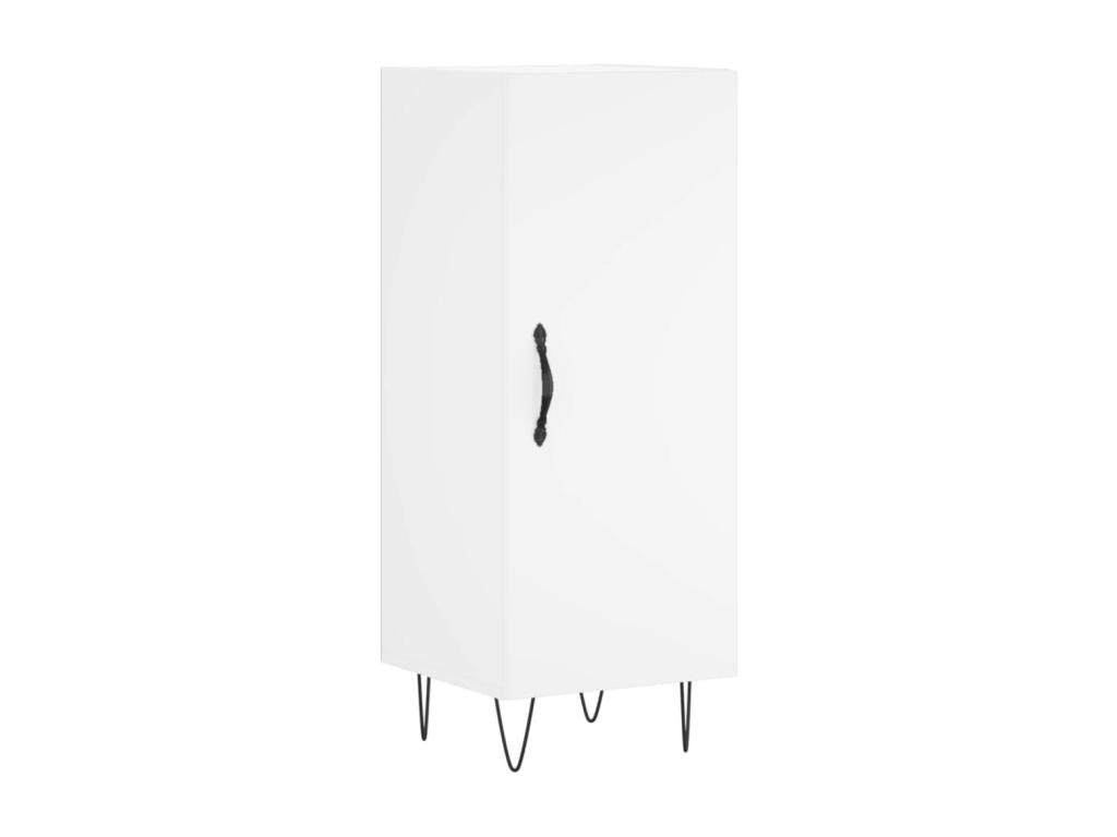 White Highboard 34.5x34x180 cm Engineered Wood HUDN62989