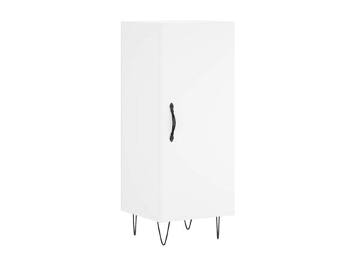 White Highboard 34.5x34x180 cm Engineered Wood HUDN62989