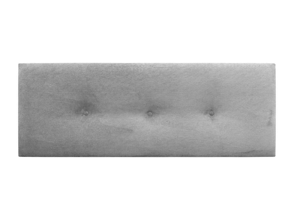 Elariva Plain Corduroy Headboard with Buttons 145x50 cm Fits 120/135/140 cm Beds - Grey GAYB71100