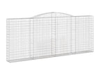 5-piece arched gabion baskets, 400x30x160/180 cm, galvanized iron SFFD17096