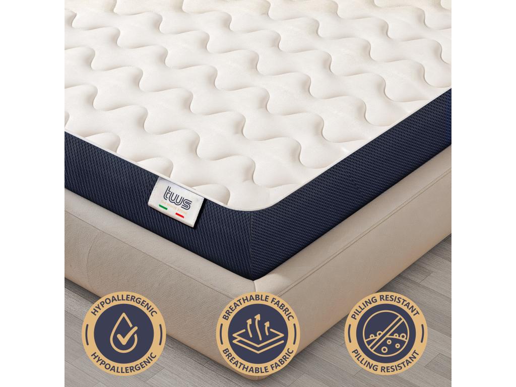 160x190cm Waterfoam Hypoallergenic Mattress 10cm Made in Italy DGLM21299