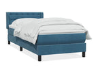 Bed base and dark blue mattress 80x210 cm velvet DBGJ09207