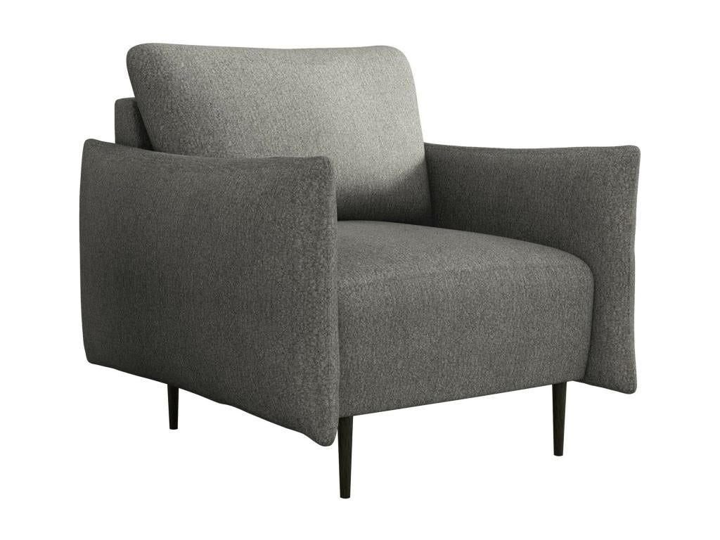 Armchair 225 Grey 85x90x98cm Upholstery Metal Legs GVRV69156