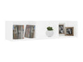 White wall-mounted CD shelf 75x18x18 VWWH35882