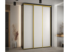 1 Sliding Door Wardrobe 235.2/180/60 3 Doors Black/White/Gold SQPR93290
