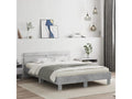 Bed frame with headboard, concrete grey, 150x200 cm HVJY44190