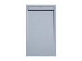 Grey shower tray with slate finish and coloured grate - 200x90 cm HGBV62009