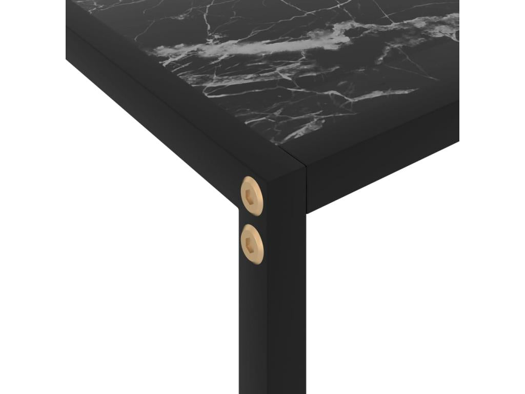 Black console table 100x35x75 cm Tempered glass UTRP89516