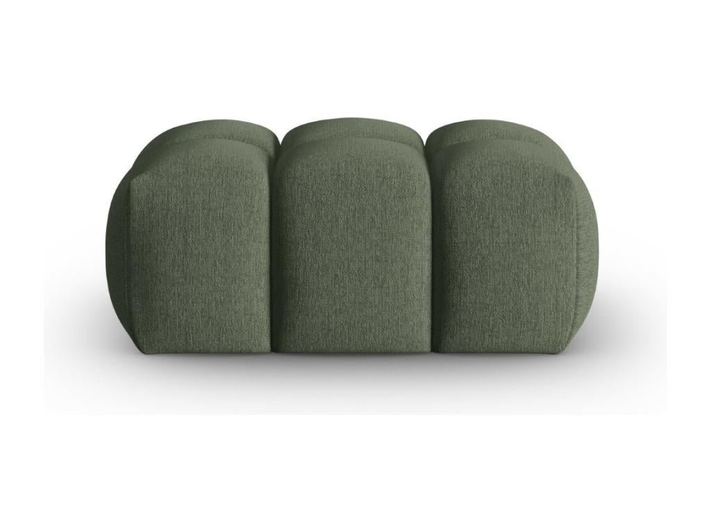 Elariva - Dark Olive Green Structured Fabric Pouf - 85x60x40cm NAZF37709