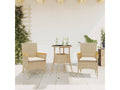 3-piece beige rattan and glass garden dining set and cushions YUXH54639