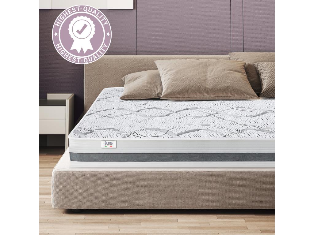 Single Mattress 115x195 with Memory Foam - Premium Quality - Height 25 cm - Made in Italy CGBO23780