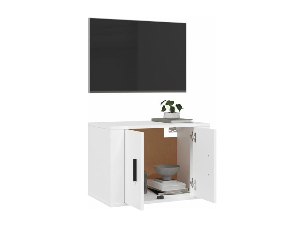 White wall-mounted TV unit 57x34.5x40 cm FION05342