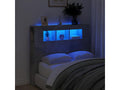LED headboard, concrete grey, 120x18.5x103.5 cm, engineered wood UIQX68397