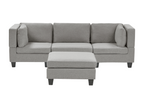 Elariva 3-seater modular sofa in light grey fabric VFFC13714