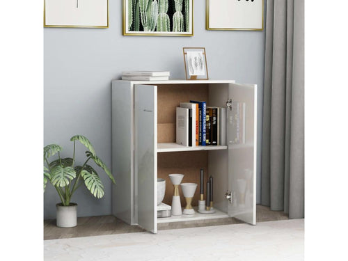 Glossy White Buffet 60x30x75 cm Chipboard MKLK68171