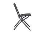 Folding garden chairs, 2 pcs, steel and textilene, MYNR20536