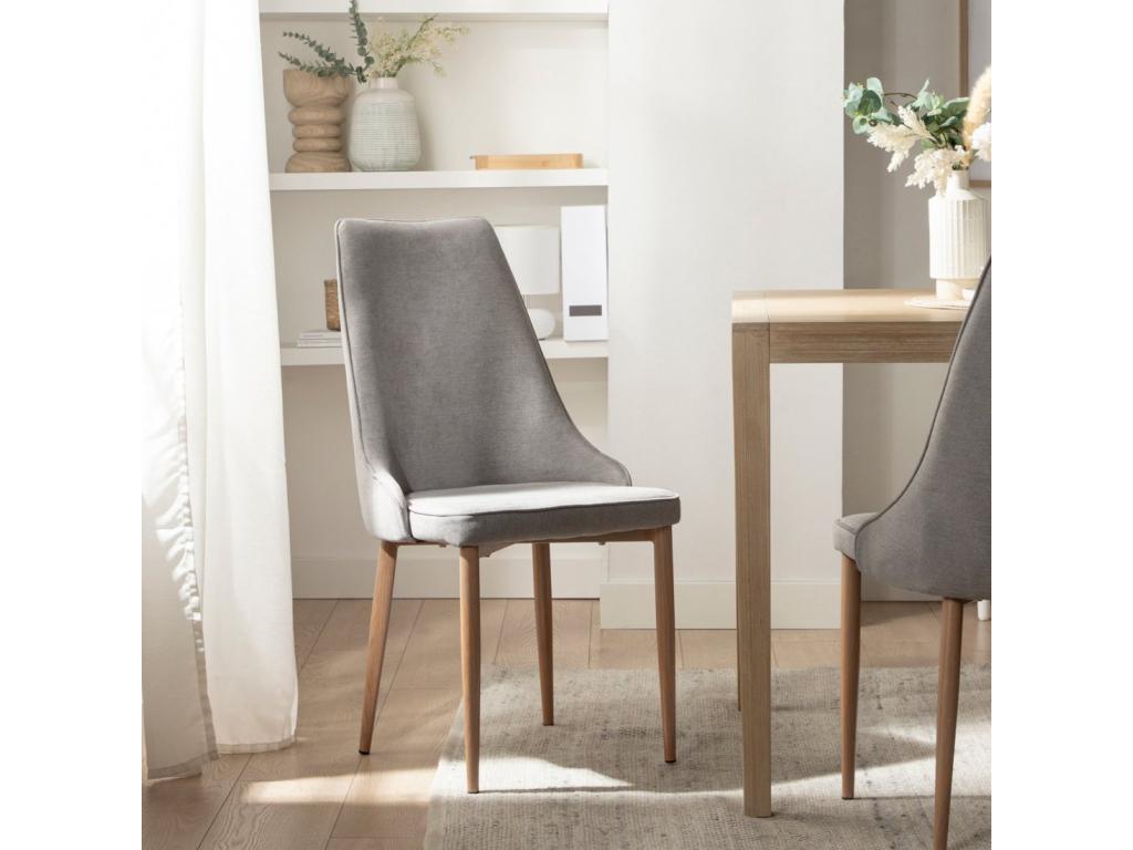 Grey fabric dining chair 45x95 cm - Elariva YJSM77563