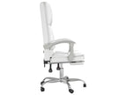 White Faux Leather Reclining Office Massage Chair TFCK26517