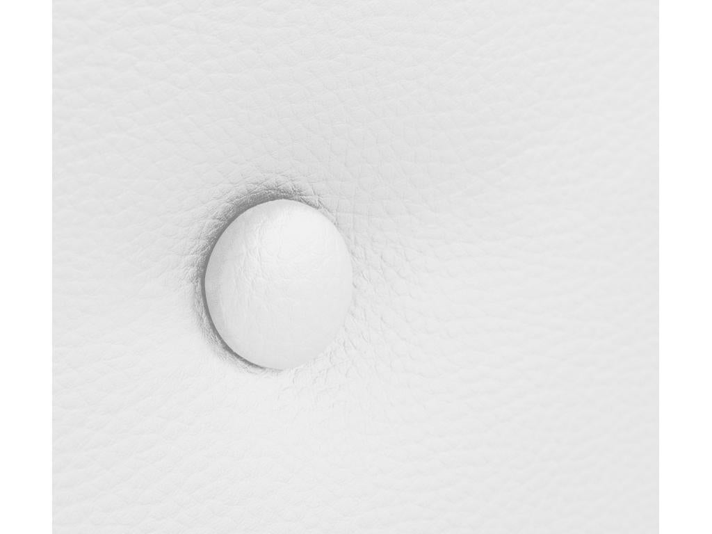 Elariva Smooth Faux Leather Headboard with Buttons 145x105cm with Legs for 135/140cm Beds - White GQZH46458