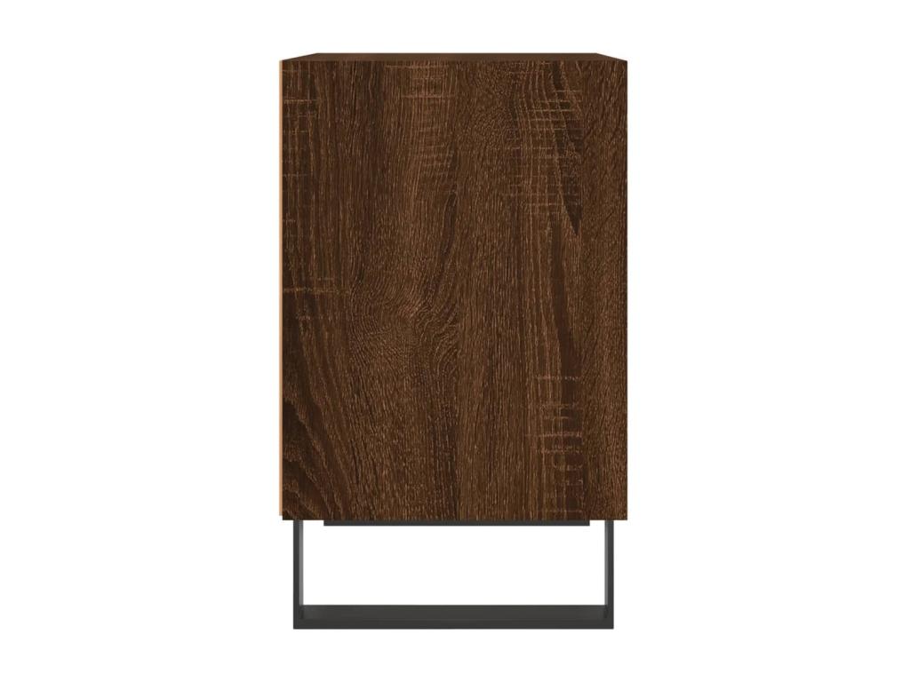 2-piece bedside tables, brown oak, 40x30x50cm, engineered wood, UABR24976